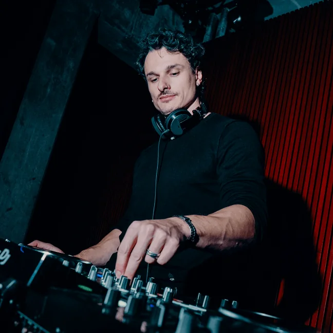 A DJ playing at a previous Waves party